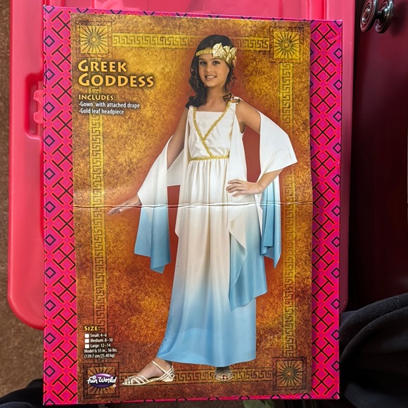 Grecian Girls Costume White Greek Kids Dress